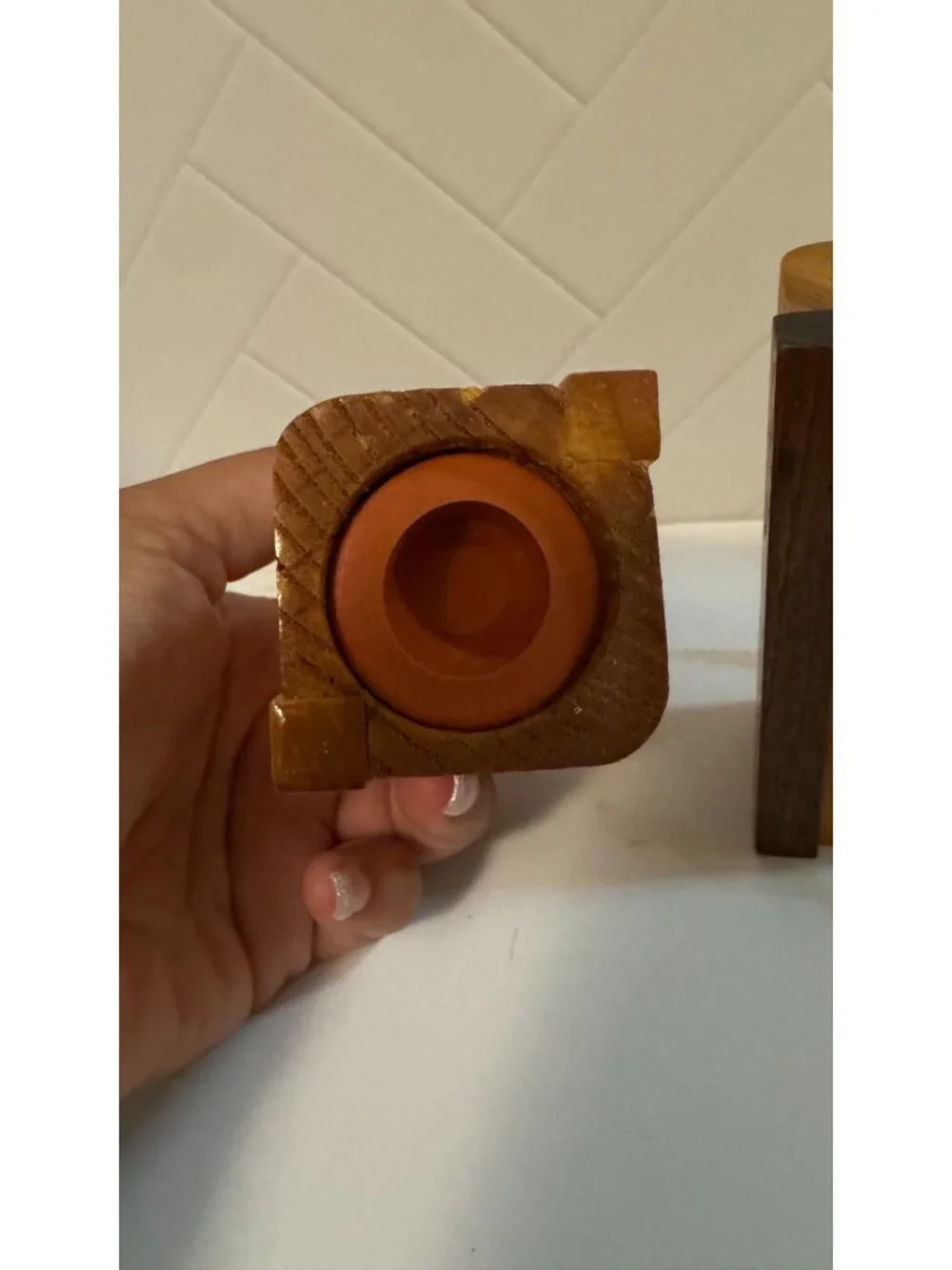 Minimalist 2 Toned Wood Salt and Pepper Shakers